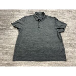 Van Heusen Shirt Mens XXL Gray Short Sleeve Classic Fit 100% Polyester